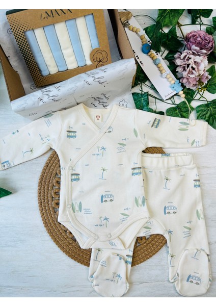 Karavan Desenli Müslin Battaniyeli Hediye Seti Erkek Bebek fiyatları