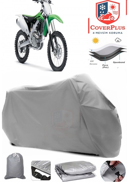 Kawasaki Kx 250F Motor Brandası Gri Motorsiket Brandası Motor Örtüsü Çadır Su Geçirmez Motosiklet Kılıfı Motor Brandası