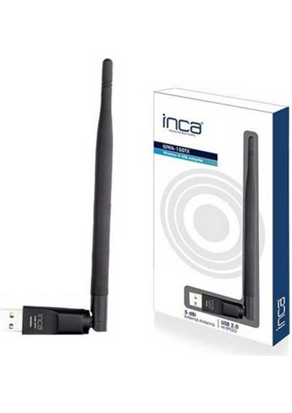 Inca IUWA-150TX 150MBPS 5dbi Anten Mini Wireless Adaptör