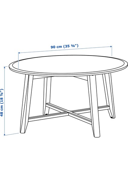 Kragsta Orta Sehpa Beyaz 90 cm fiyatları