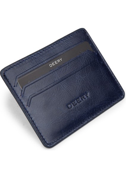 Erkek Hakiki Vintage Deri Lacivert Yatay Kartlık - 00530MLCVZ01 fiyatları