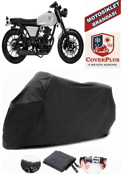 Mutt Fsr 250 Motor Brandası Siyah Motorsiket Brandası Motor Örtüsü Çadır Su Geçirmez Motosiklet Kılıfı Motor Brandası