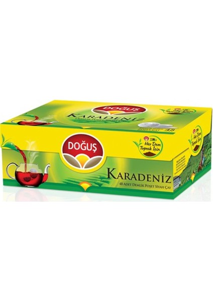 Doğuş Karadeniz Demlik Poşet Çay 48X3.2 gr Bergamot Aromalı