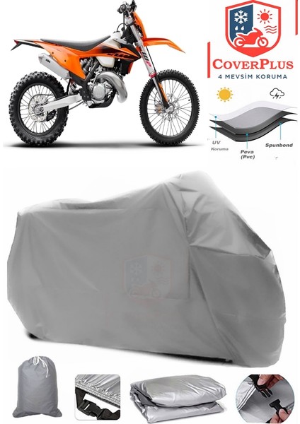Ktm 150 Exc Tpı Motor Brandası Gri Motorsiket Brandası Motor Örtüsü Çadır Su Geçirmez Motosiklet Kılıfı Motor Brandası