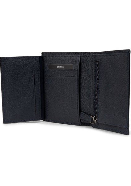 Hakiki Deri Lacivert Dikey Erkek Cüzdanı - 00219MLCVZ01 modelleri