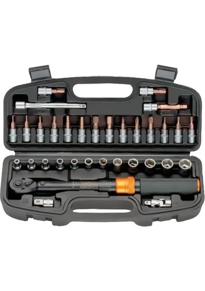 1/4" 1-25 Nm Tork Anahtarlı Bits ve Lokma Seti 33 Parça