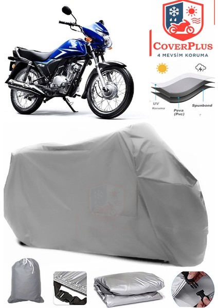 Honda Cb 125 Ace Motor Brandası Gri Motorsiket Brandası Motor Örtüsü Çadır Su Geçirmez Motosiklet Kılıfı Motor Brandası