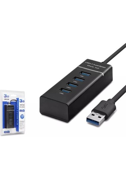 Hadron HDX7017 Usb3.0 Hub 3-Usb + Usb3.0 30CM Siyah