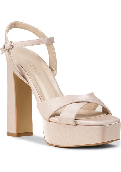 Kadın Bej Abiye Platform Topuklu Ayakkabı - SM210ZBEJM02 indirimleri