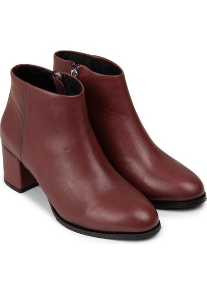 Kadın Hakiki Deri Bordo Fermuarlı Bot - A3324ZBRDC01 modelleri