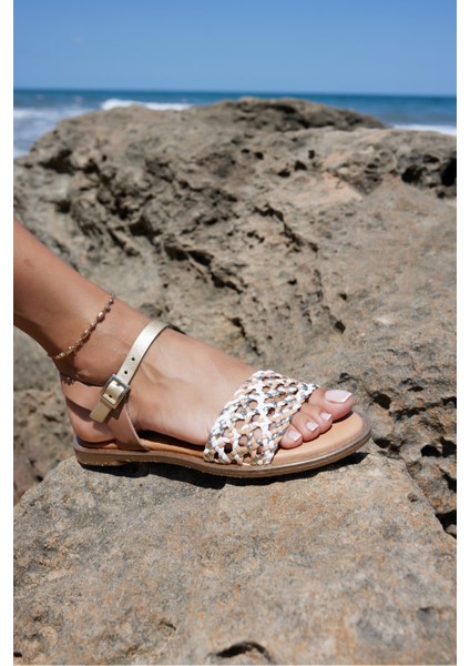 Palermo Kadın Siyah Örgu Desen Ispanya Uretım Sandalet