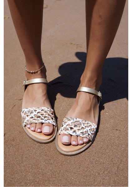 Palermo Kadın Siyah Örgu Desen Ispanya Uretım Sandalet