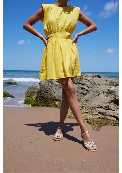 Palermo Kadın Siyah Örgu Desen Ispanya Uretım Sandalet