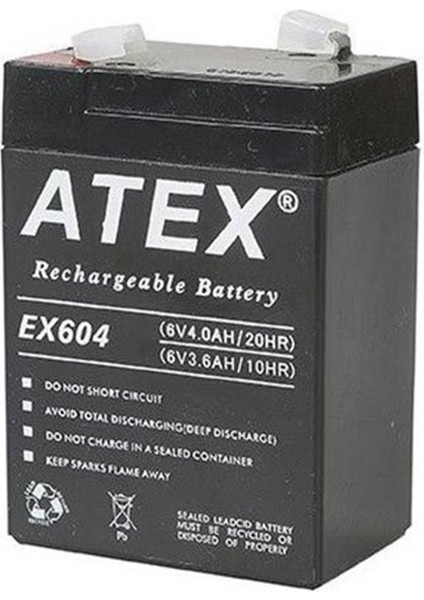 Atex Lt-44 4V 4.4AH Fener Aküsü
