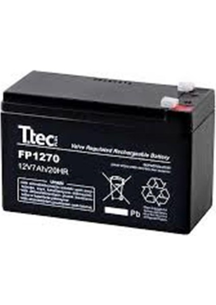 Ttec 12V 7AH-20HR Bakımsız Kuru Akü 2kg Ups Uyumlu