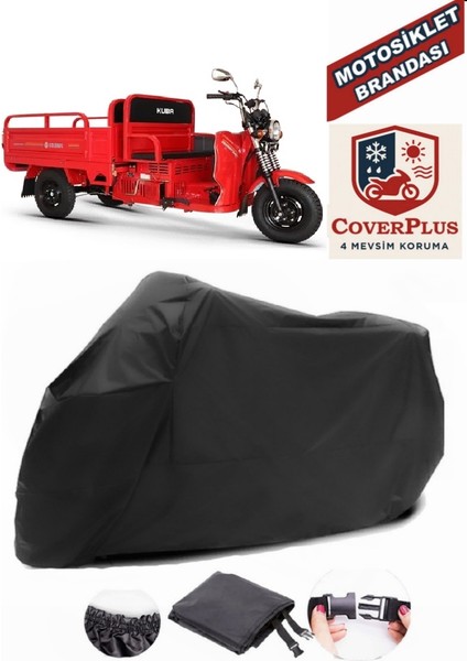 Kuba Pikap 200 Motor Brandası Siyah Motorsiket Brandası Motor Örtüsü Çadır Su Geçirmez Motosiklet Kılıfı Motor Brandası