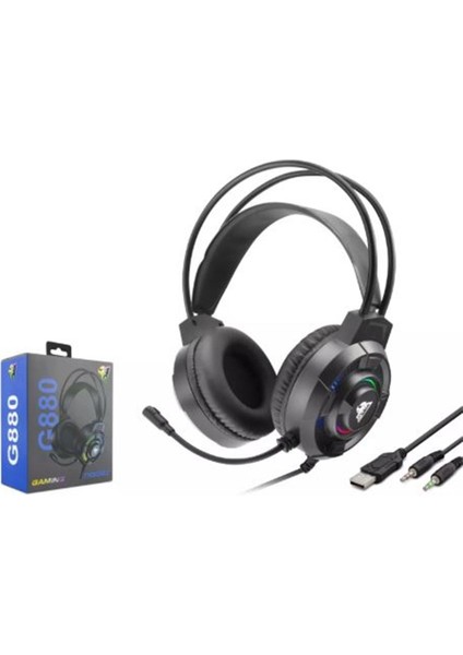 Hadron G880 Gaming Kulaklık 2-3.5mm + USB Siyah