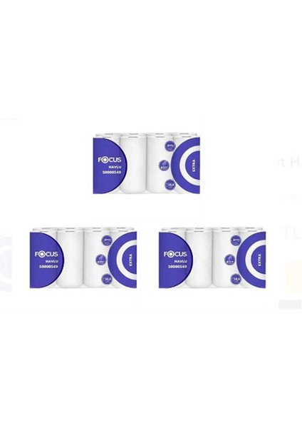 Focus Extra Kagit Havlu Cift Katli 8li x 3 Paket (50000549)
