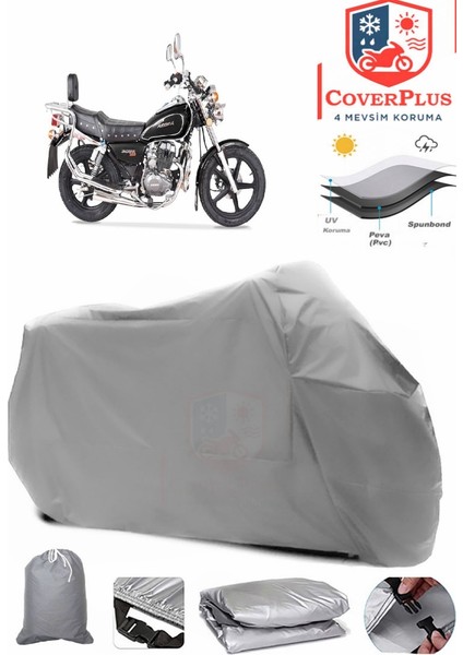 Arora Jaguar 125 Motor Brandası Gri Motorsiket Brandası Motor Örtüsü Çadır Su Geçirmez Motosiklet Kılıfı Motor Brandası