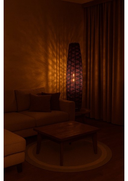 Doğal El Yapımı Lambader Bohem,ahşap,modern,rustik