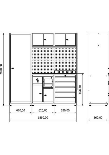 Modüler Çalışma Tezgahı Se.36.18.04 fırsatları