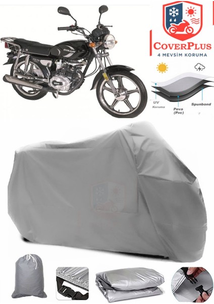 Bisan Toprak Wrc 125 Motor Brandası Gri Motorsiket Brandası Motor Örtüsü Çadır Su Geçirmez Motosiklet Kılıfı Motor Brandası