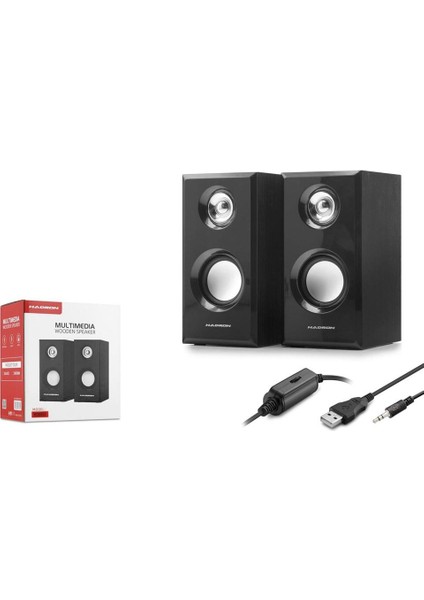 Hadron HD6052 Bilgisayar Speaker USB 2.0 1.1 7.5-9.4-14.8cm Siyah