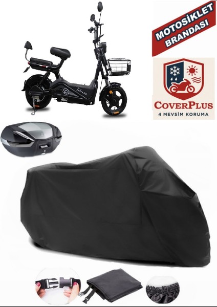 Stmax Kobra 500 Motor Brandası Siyah Arka Çanta Uyumlu Motorsiket Brandası Motor Örtüsü Çadır Su Geçirmez Motosiklet Kılıfı Motor Brandası