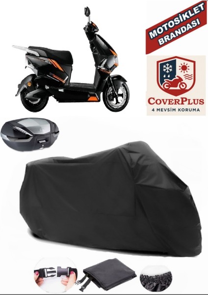 Arora Zr7 Motor Brandası Siyah Arka Çanta Uyumlu Motorsiket Brandası Motor Örtüsü Çadır Su Geçirmez Motosiklet Kılıfı Motor Brandası
