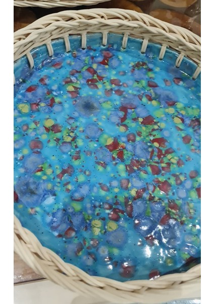 El Yapımı Rattan Ip ile Örülmüş Bohem Tepsi fiyatları