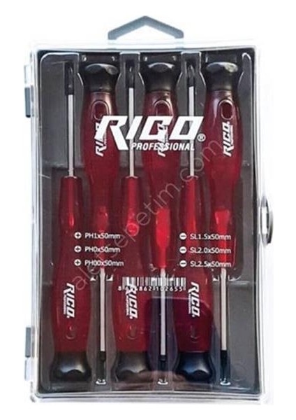 Rıco 003-KK1969 6lı Saatci Tornavida ( 3 Düz- 3 Yıldız )