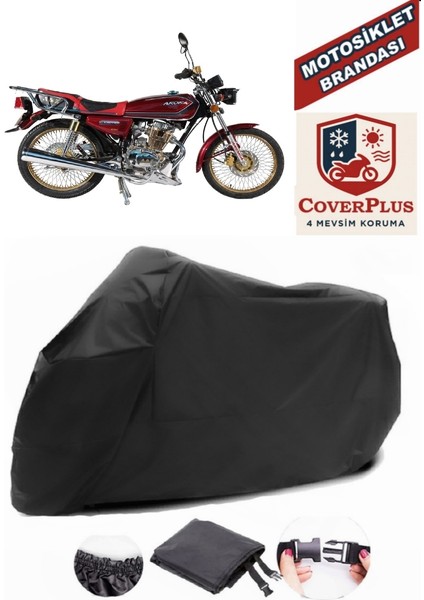 Arora Ar 100-8 A Modifiye Motor Brandası Siyah Motorsiket Brandası Motor Örtüsü Çadır Su Geçirmez Motosiklet Kılıfı Motor Brandası