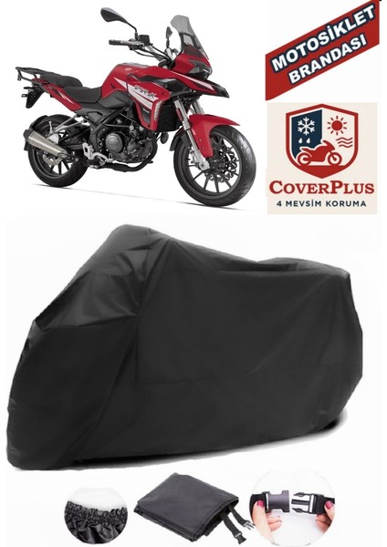 Benelli Trk 251 Motor Brandası Siyah Motorsiket Brandası Motor Örtüsü Çadır Su Geçirmez Motosiklet Kılıfı Motor Brandası