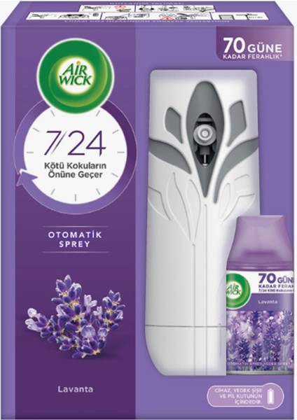 Airwick Otomatik Sprey + Yedeği (Lavanta) Oda Kokusu (70 Güne Kadar Ferahlık)