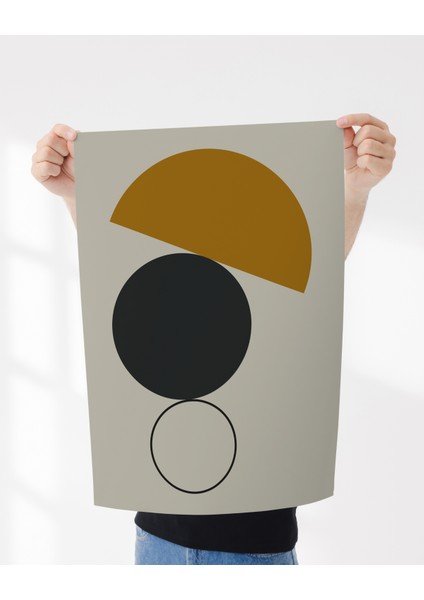 Çerçevesiz Poster, Dijital Baskı Soyut Daireler Temalı Poster, Soyut, Çerçeve Içine Poster