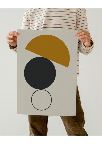 Çerçevesiz Poster, Dijital Baskı Soyut Daireler Temalı Poster, Soyut, Çerçeve Içine Poster