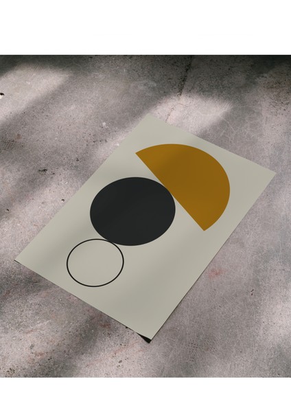 Çerçevesiz Poster, Dijital Baskı Soyut Daireler Temalı Poster, Soyut, Çerçeve Içine Poster