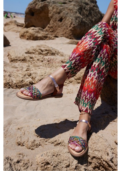 Palermo Kadın Siyah Örgu Desen Ispanya Uretım Sandalet