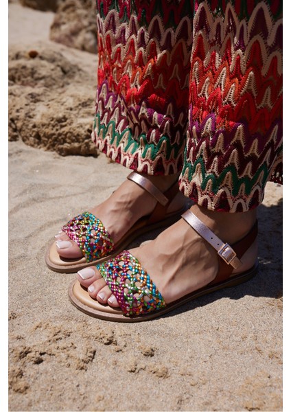 Palermo Kadın Siyah Örgu Desen Ispanya Uretım Sandalet fiyatları