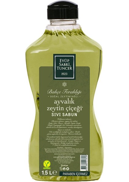 Eyüp Sabri Tuncer 1,5lt Ayvalık Zeytin Çiçeği Sıvı Sabun Doğal Zeytinyağlı