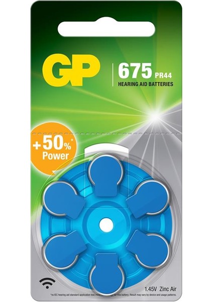 Gp ZA675 1.4V Düğme Kulaklık Pili 6'lı Paket