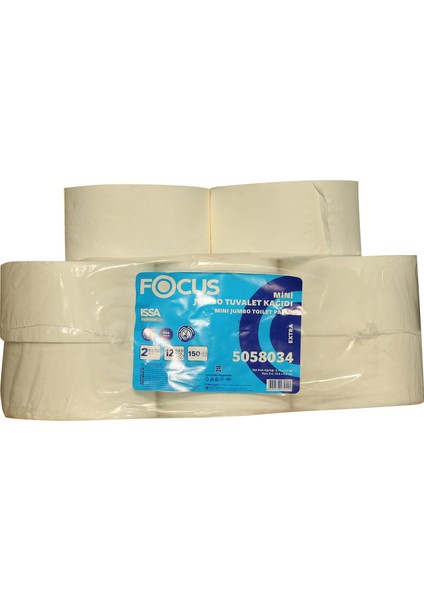 Focus Extra Mini Jumbo Tuvalet Kağıdı 2 Katlı 12 Rulo (50003077) 150MT Kopabilen