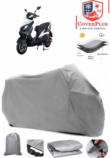 Salcano Runner Motor Brandası Gri Motorsiket Brandası Motor Örtüsü Çadır Su Geçirmez Motosiklet Kılıfı Motor Brandası