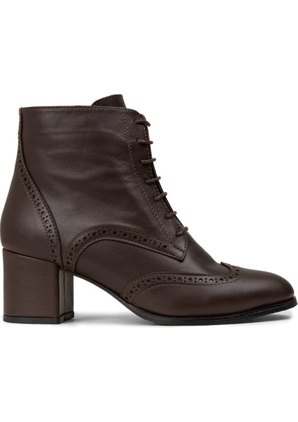 Kadın Hakiki Deri Kahverengi Bot - A3009ZKHVC01
