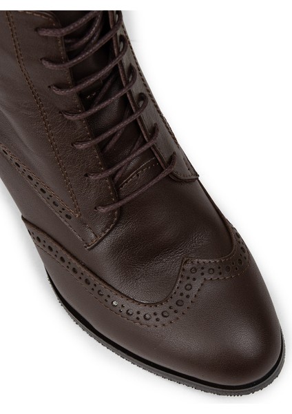 Kadın Hakiki Deri Kahverengi Bot - A3009ZKHVC01 fırsatları