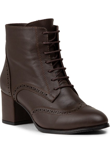 Kadın Hakiki Deri Kahverengi Bot - A3009ZKHVC01 indirimleri