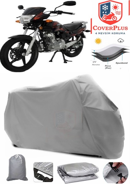 Mondial 125 Mx Grumble Motor Brandası Gri Motorsiket Brandası Motor Örtüsü Çadır Su Geçirmez Motosiklet Kılıfı Motor Brandası