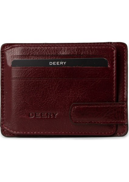 Erkek Hakiki Deri Bordo Yatay Cüzdan - 00521MBRDZ01