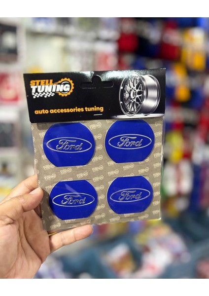 Universal Araç Uyumlu, Jant Göbeği Arması, Sticker 4'lü Set 60MM