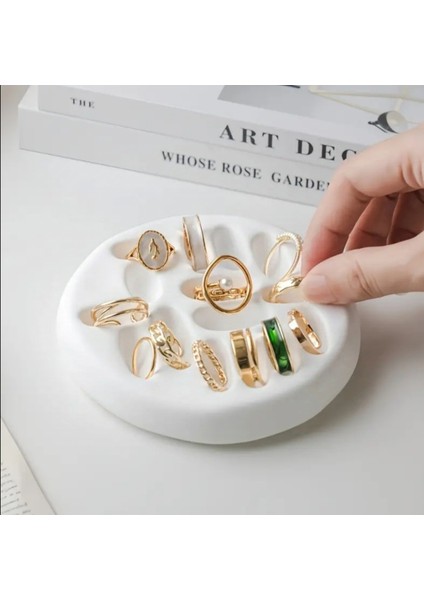 Şık Beyaz Takı Tabağı, Organizer ve Dekoratif Ürün Çekim Için Mükemmel indirimleri